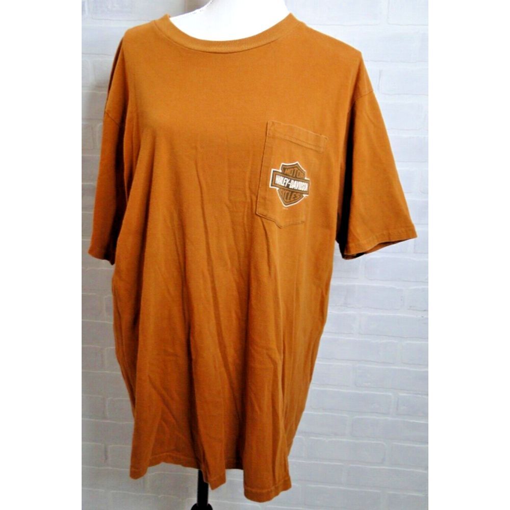 Harley Davidson Orange T-shirt Adamec Florida Cycle sales co. Inc.